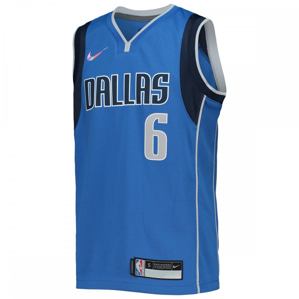 Kristaps Porzingis Dallas Mavericks Youth 2021/22 Diamond Swingman Jersey - Icon Edition - Blue-Pro Kit Vault | Brand New 26/27 Sports Jerseys